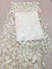 3D Flower Multi Colored Lace Fabric For Show / Embroidered Sequin Lace Fabric