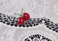 Cotton Eyelet Embroidered Lace Fabric Free Azo Dyeing Retro Hollowed Flower