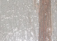 Champagne Gold Flat Shine Sequin Fabric For Formal Dress With High Color Fastness