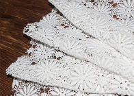 Custom DTM Polyester Floral Guipure Lace Dress Fabric For Haute Couture