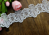 Azo Free DTM Guipure Embroidered Dress Lace Trim Ribbon With High Color Fastness