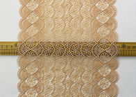 19 CM Champagne Wide Heavy Guipure Lace Trim With Scallop Edging / African Cord Lace