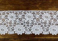 Wide Flower Pattern White Guipure Lace Trim For Fashion Dress OEM / ODM