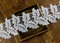 Leaf Guipure Polyester Lace Trim With Water Soluble Reach L4 High Color Fastness