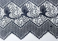 Customized Width Polyester Lace African Cord Trims With OEKO TEX 100 / Lace Dress Fabric
