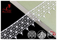 French Venice Guipure Polyester Lace Trims With Schiffli Water Soluble Via SGS