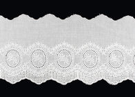 14CM Width Cotton Lace Trim Edging With Floral Pattern Scalloped Via OEKO TEX