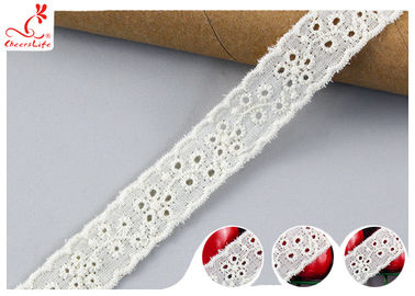 Fashion Embroidered Floral Cotton Eyelet Lace Trim For Nighty Trade Assurance