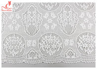 Guipure Embroidered Floral Lace Fabric With Chemical Poly Milk Silk Comfortable