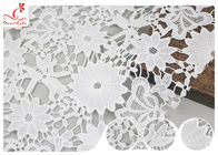 Ukraine Allover Water Soluble Lace Fabric With Hollow Flower Lace Via SGS