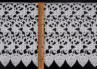 White Flower Clothing Label Water Soluble Lace Trim For Garment Comfortable