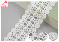 Fancy Water Soluble Lace Trim 9CM With Polyester / Lace Ribbon Trim