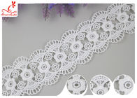 Decorative Knitted Water Soluble Cotton Lace Trim For Wedding Dresses