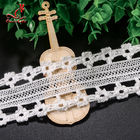 Stretch Border Water Soluble Lace Trim / White Lace Ribbon 4.5cm Width