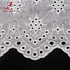 2019 Hot White Cotton Fabrics Embroidered Lace Fabric For Bridal