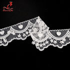 Cotton White Embroidered Lace Trim 5.6cm Width Static - Cling Resistant