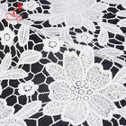 125cm Width Water Soluble Floral Embroidery Fabric With Sequins