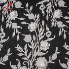 Elastic Embroidered Lace Fabric For Evening Dress Customize Color