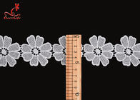 Cheerslife New Arrival 5.3Cm Chemical Guipure Flower Water Soluble Embroidery Milk Yarn White Lace Trim Ribbon