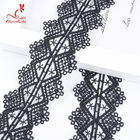 Cheerslife Factory Price 4.5Cm Water Soluble Chemical Milk Yarn Embroidery Black Lace Trim Ribbon Border For Diy