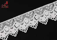 4.8cm Wide Cotton Lace Trim For Women Dresses Water Soluble Lace For Garment Decorating Lace