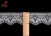 Cheerslife New 5.5Cm 2 Inch Milk Yarn Water Soluble Scallop Side Chemical Embroidery White Lace Trim Ribbon Border For D