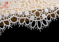 2 Inch Milk Yarn Water Soluble Lace Trim Scallop Side Chemical Embroidery White Ribbon Border