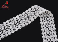 Embroidered Circular Milk Yarn Water Soluble Lace Trim Border For Garment Accessory