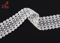 Embroidered Circular Milk Yarn Water Soluble Lace Trim Border For Garment Accessory