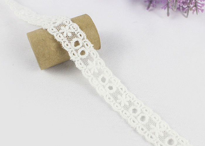 Water Soluble Chemical Cotton Lace Trim Net Ribbon For Girl Dress Off White