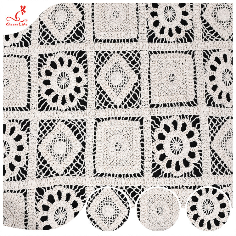 Breathable 100 Cotton Three Dimensional Cotton Winding Rope Embroidery Fabric