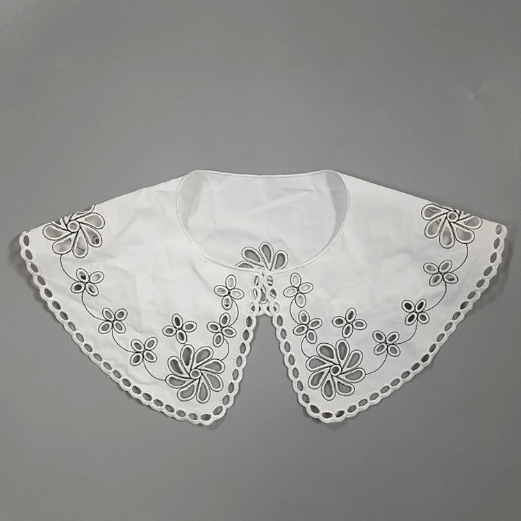 Round Lace Collar Applique With Polyester Fabric