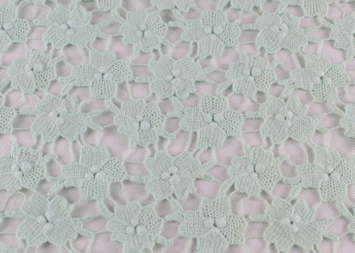 Chemical Polyester Dying Lace Fabric 3D Embroidery Guipure Venice lace For Dress