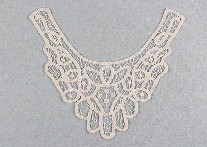 Embroidered Guipure Lace Neck Collar Applique Cotton Venice Lace For Fashion Dresses