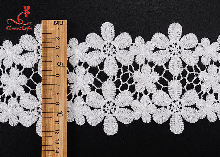 Soft White Flower 12CM Water Soluble Lace Good Hygroscopicity